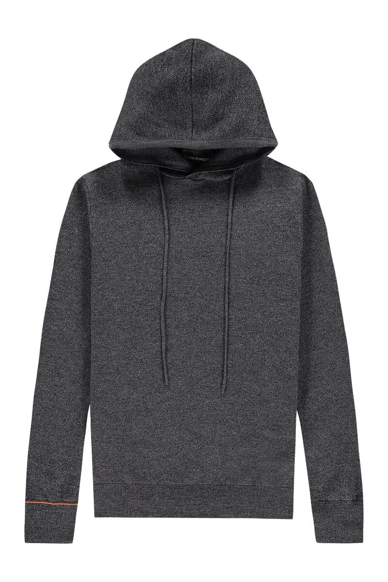 Merino Hoodie Herren dunkelgrau