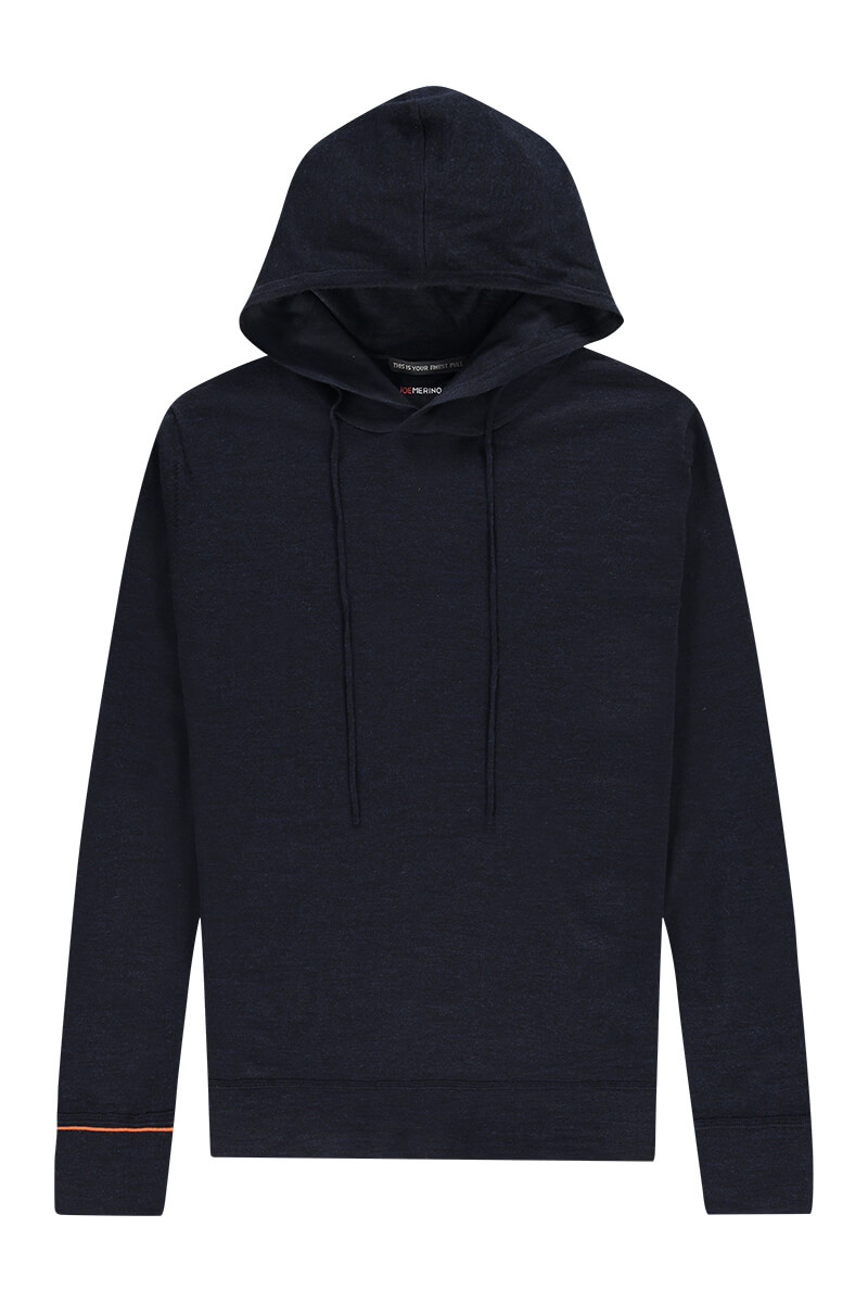 Hoodie Wolle dunkelblau