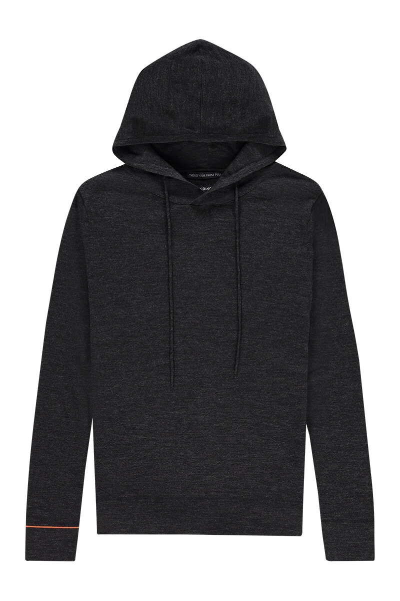 Hoodie Wolle grau