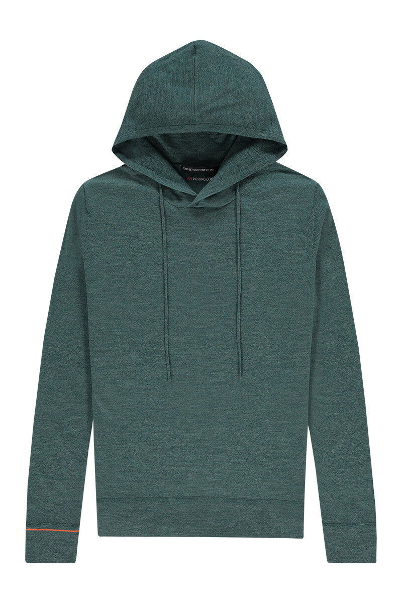 Hoodie Wolle grün