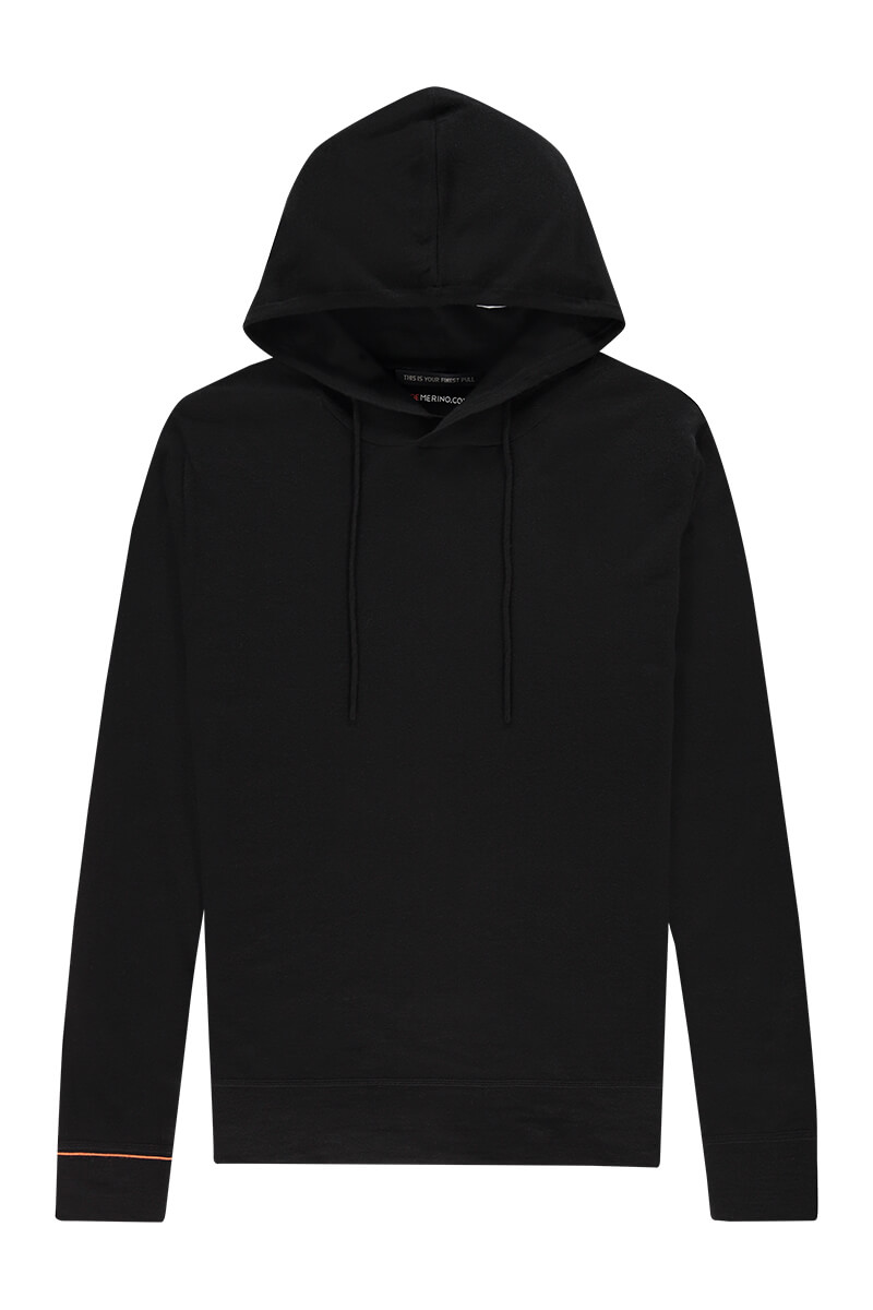 Hoodie Wolle schwarz