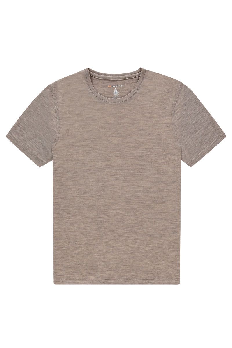 T-Shirt Herren Merinowolle Beige