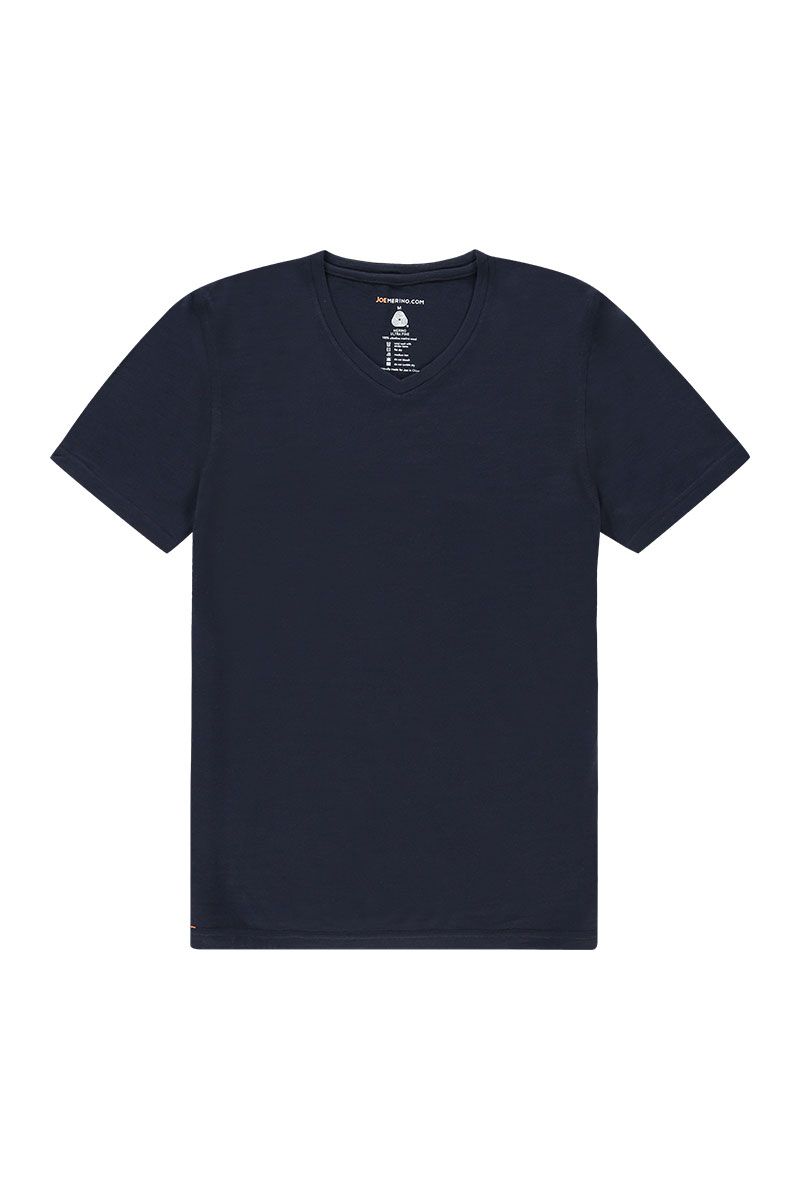 Merino T-Shirt Herren in Dunkelblau