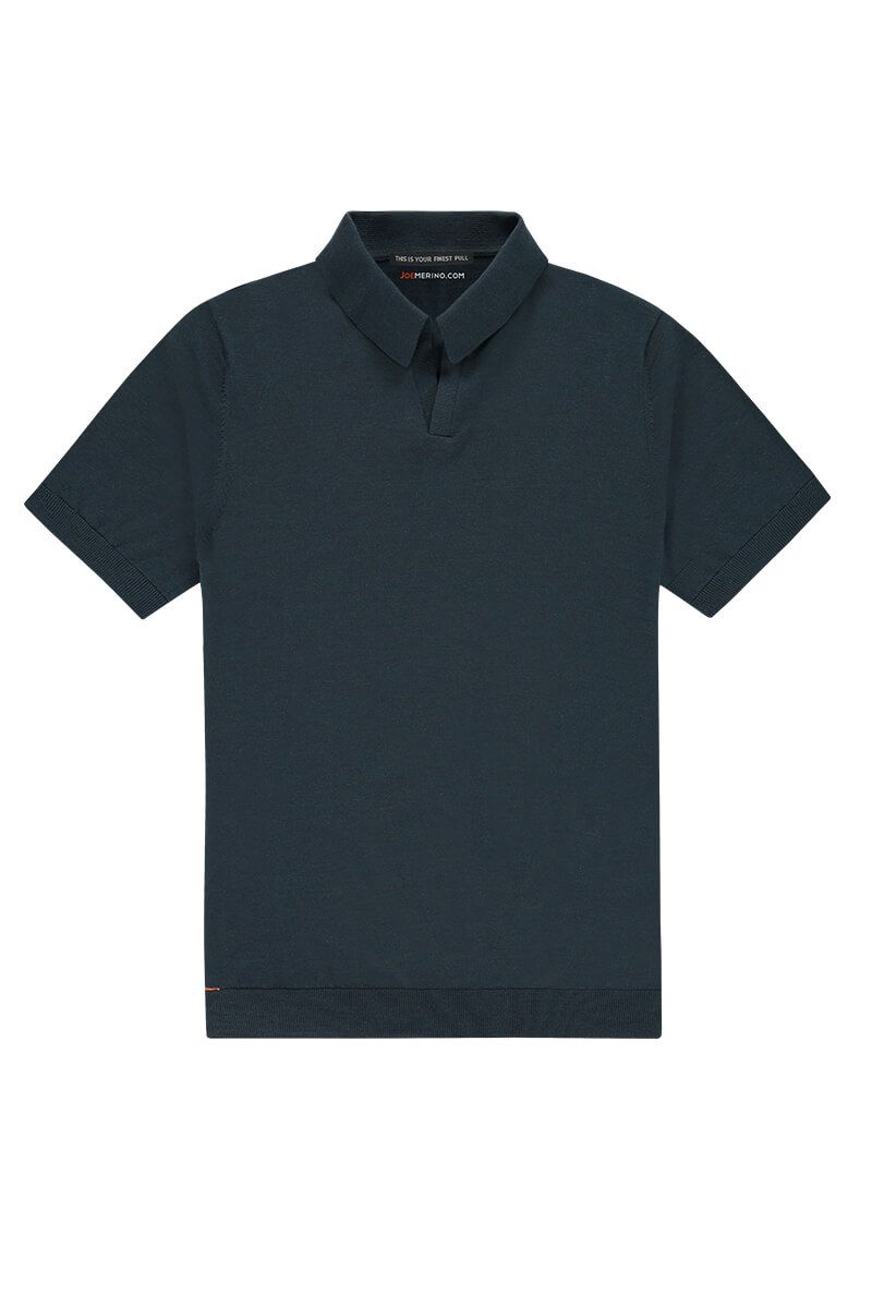 Poloshirt Merinowolle Herren grün