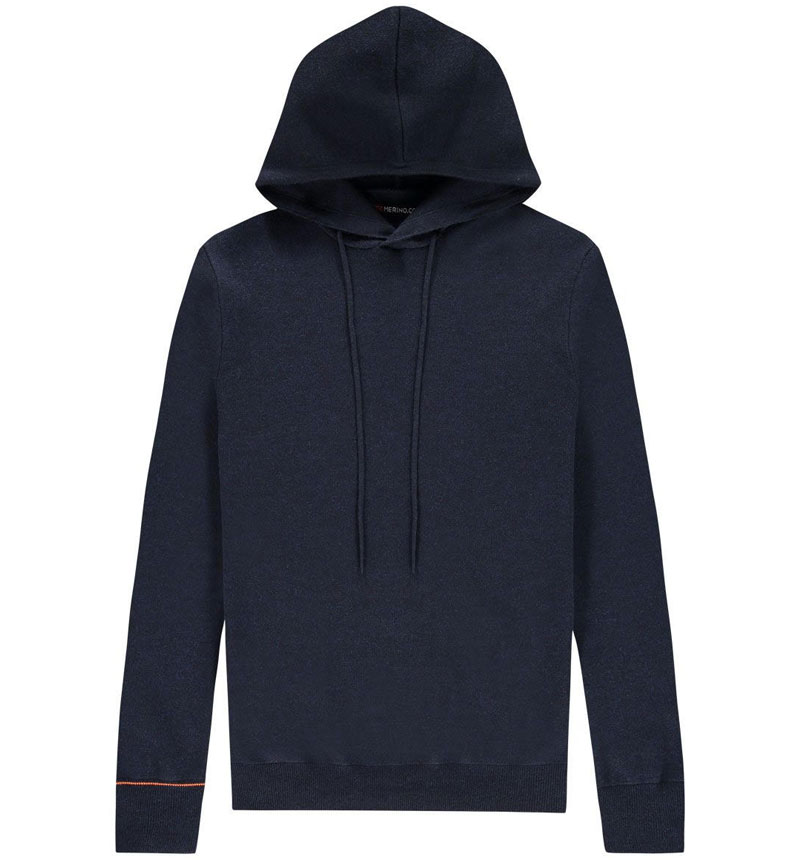 warme wollen hoodie voor heren