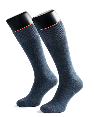 Dunne wollen sokken in het blauw